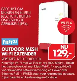 Vobis FRITZ OUTDOOR MESH WI-FI EXTENDER REPEATER 1610 OUTDOOR aanbieding