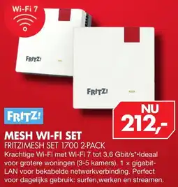 Vobis FRITZ MESH WI-FI SET FRITZ!MESH SET 1700 2-PACK aanbieding