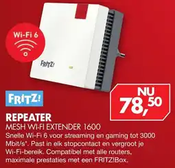 Vobis FRITZ REPEATER MESH WI-FI EXTENDER 1600 aanbieding