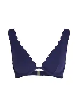 Hunkemoller Hunkemöller Niet-voorgevormde beugel bikinitop Scallop Blauw aanbieding