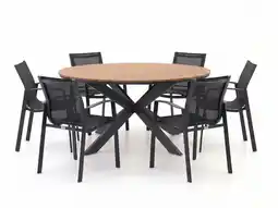 Kees Smit Forza Altea/Fidenza ø149cm dining tuinset 7-delig stapelbaar aanbieding