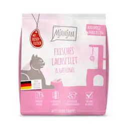 Zooplus 300g MjAMjAM Knapperige Maaltijden Zalm & Gevogelte Kattenvoer droog aanbieding
