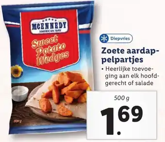 Lidl Zoete aardapelpartjes 500g aanbieding