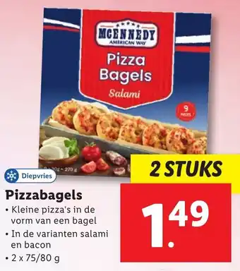 Lidl Pizzabagels 2x75/80g aanbieding