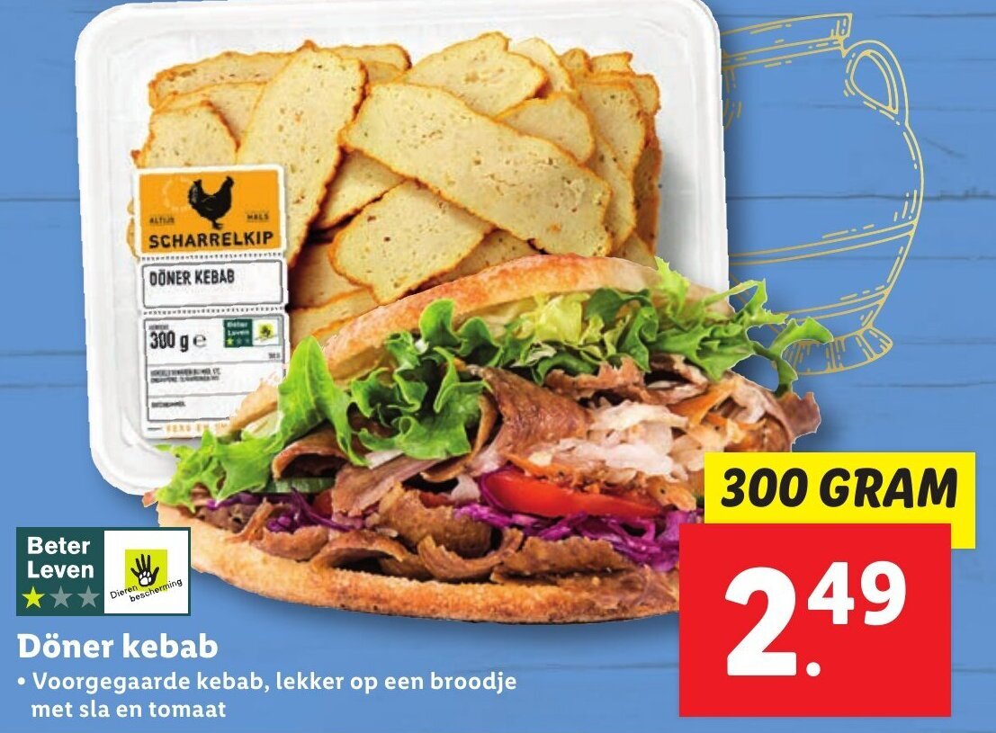 Doner kebab 300g aanbieding bij Lidl