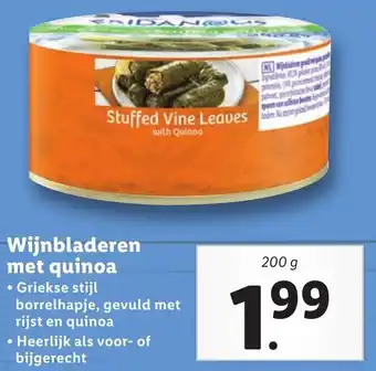 Lidl Wijnbladeren met quinoa 200g aanbieding