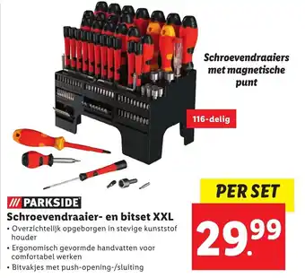 Lidl Schroevendraaier- en bitset XXL aanbieding