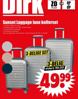 Dirk Sunset Luggage luxe koffferset aanbieding