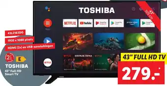 Lidl Toshiba 43" Full HD Smart TV aanbieding