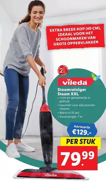 Lidl Vileda Stoomreiniger  Steam XXL aanbieding