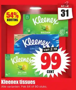 Dirk Kleenex Tissues aanbieding