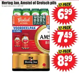 Dirk Hertog Jan, Amstel of Grolsch Pils aanbieding