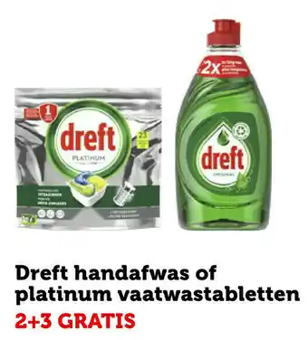 Coop Dreft handafwas of platinum vaarwastabletten aanbieding