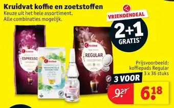 Kruidvat Koffie en zoetstoffen aanbieding