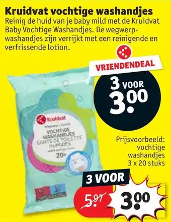 Kruidvat Vochtige washandjes aanbieding