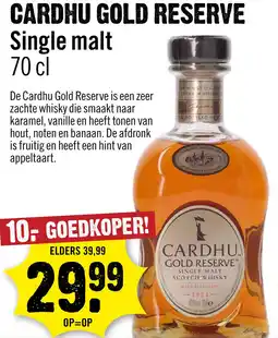 Dirck 3 Cardhu Gold Reserve Single Malt Whisky 70 cl aanbieding