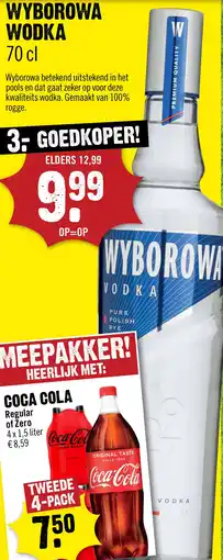 Dirck 3 Wyborowa Vodka 70 cl aanbieding