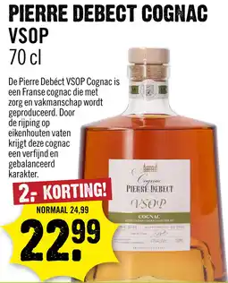 Dirck 3 Pierre Debect VSOP Cognac 70 cl aanbieding