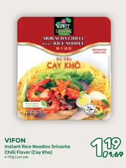 Amazing Oriëntal VIFON Instant Rice Noodles Sriracha Chilli Flavor (Cay Kho) aanbieding