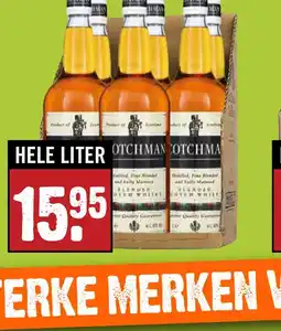 Dirck 3 Scotchman Whisky HELE LITER aanbieding