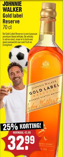 Dirck 3 Johnnie Walker Gold Label Reserve Whisky 70 cl aanbieding