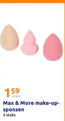 Action Max & More make-up- sponzen aanbieding
