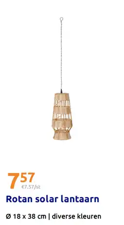 Action Rotan solar lantaarn aanbieding