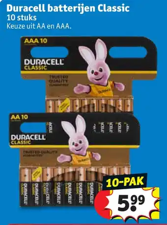 Kruidvat Duracell batterijnen classic aanbieding