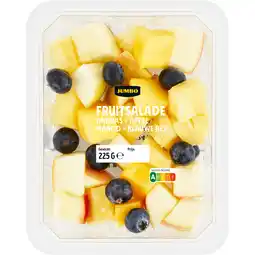 Jumbo Jumbo Fruitsalade Ananas - Appel Mango - Blauwe Bes 225 g aanbieding