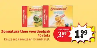 Kruidvat Zonnatura thee voordeelpak 40 stuks aanbieding