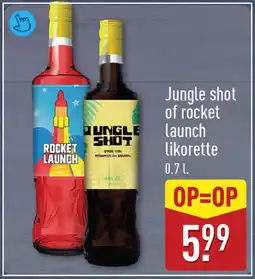 ALDI Jungle shot of Rocket launch likorette aanbieding