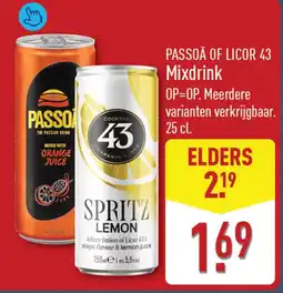 ALDI Passoa of licor 43 mixdrink aanbieding
