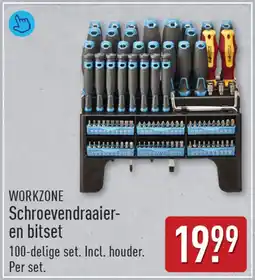 ALDI WORKZONE Schroevendraaier en bitset aanbieding