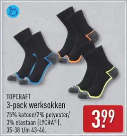 ALDI Topcrat 3-pack werksokken aanbieding
