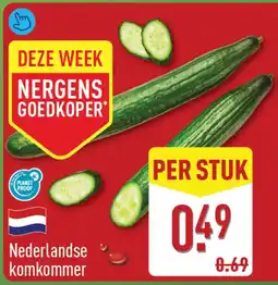 ALDI Nederlandse komkommer aanbieding