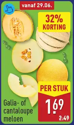ALDI Galia of cantaloupe meloen aanbieding