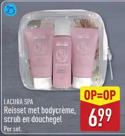 ALDI Lacura spa reisset met bodycrème, scrub en douchegel aanbieding