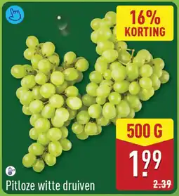 ALDI Pitloze witte druiven aanbieding