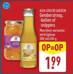 ALDI Asia green garden gembersiroop,bollen of snippers aanbieding