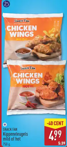 ALDI Snack fan kippenvleugels mild of hot aanbieding