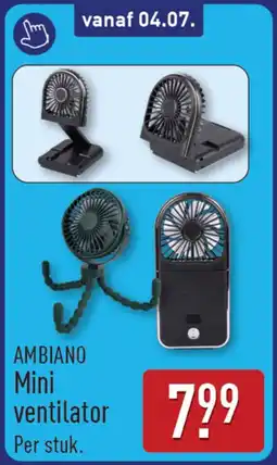 ALDI Ambiano mini ventilator aanbieding