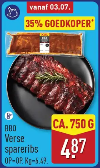 ALDI Bbq verse spareribs aanbieding