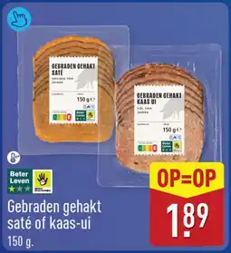 ALDI Gebraden gehakt saté of kaas ui aanbieding