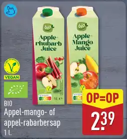 ALDI BIO Appel-mango- of appel-rabarbersap aanbieding