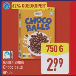 ALDI Golden bridge choco balls aanbieding
