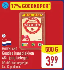 ALDI Molenland goudse kaasplakken 48+ jong belegen aanbieding