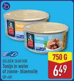 ALDI Golden seafood tonijn in water of zonne bloemolie aanbieding