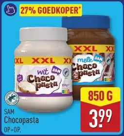 ALDI Sam chocopasta aanbieding