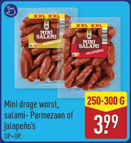 ALDI Mini droge worst, salami- parmezaan of jalapeo's aanbieding