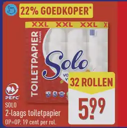 ALDI Solo 2-laags toiletpapier aanbieding